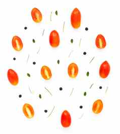 色彩斑斓的欧洲成分模式使西红柿胡椒