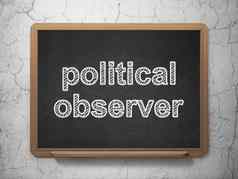 政治概念政治观察者黑板背景