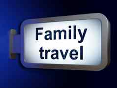 旅游概念家庭旅行广告牌背景