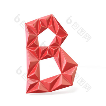 红色的现代三角字体。信