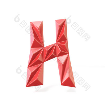 红色的现代三角<strong>字体</strong>。信