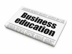 教育概念报纸标题业务教育