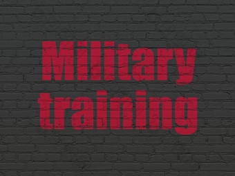 学习概念军事培训墙背景
