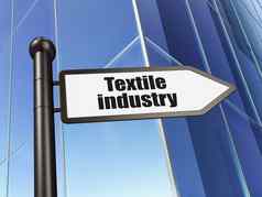 减少加工概念标志纺织行业建筑背景