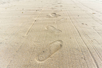 脚打印沙子