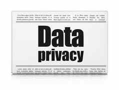 安全概念报纸标题数据隐私