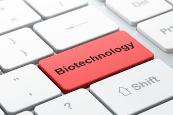 科学概念<strong>生物技术</strong>电脑键盘背景