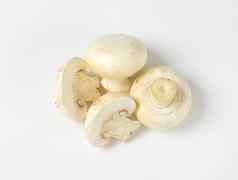 新鲜的白色帽蘑菇