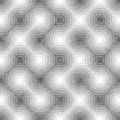 无缝的黑色的白色纠结的轮条纹变形几何模式