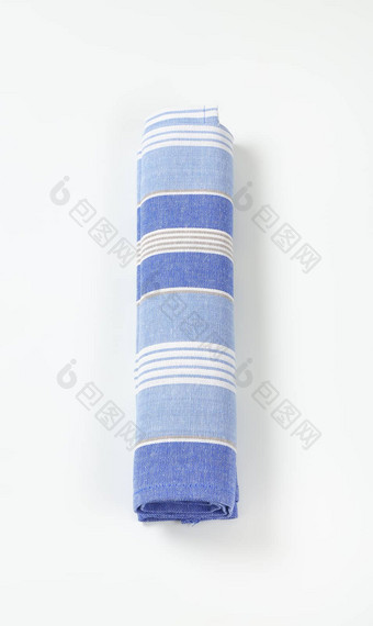 条纹蓝色的桌布