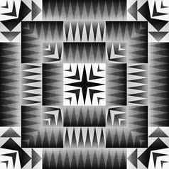 少数民族部落阿兹特克无缝的模式几何观赏插图黑色的白色时尚的纹理