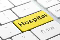 健康概念医院电脑键盘背景