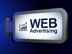 市场营销概念网络广告增长图广告牌背景