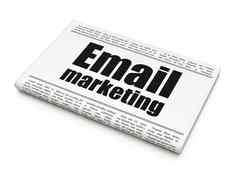 市场营销概念报纸标题电子邮件市场营销