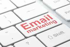 市场营销概念电子邮件市场营销电脑键盘背景