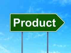 市场营销概念产品路标志背景