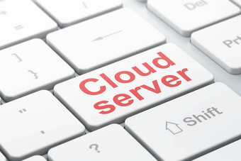 云计算概念云服务器电脑键盘背景