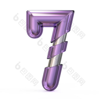 紫色的宝石金属核心字体。数量