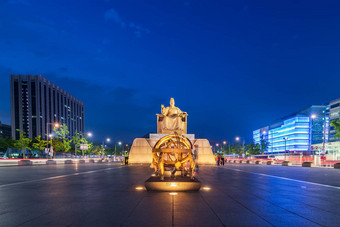 韩国世宗雕像首尔城市南韩国