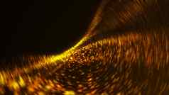 螺旋黄金背景组成粒子摘要数字背景