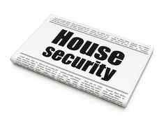 安全概念报纸标题房子安全