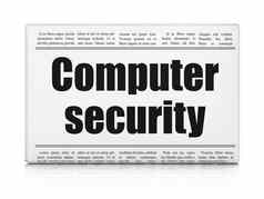 安全概念报纸标题电脑安全
