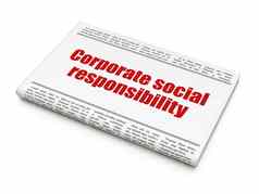 业务概念报纸标题企业社会责任