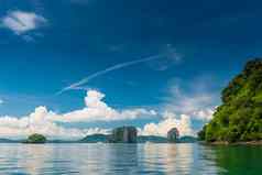 美丽的的观点自然泰国风景如画的海景