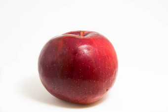 自然红色的苹果孤立的白色