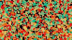 马赛克色彩斑斓的广场块电脑生成的背景呈现