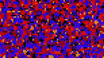 马赛克色彩斑斓的广场块电脑生成的背景呈现