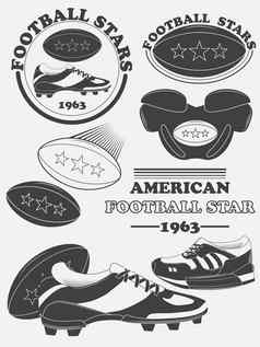美国足球幻想联盟标签象征设计元素