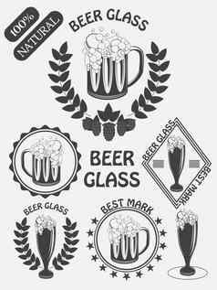 古董工艺啤酒啤酒厂象征标签设计元素啤酒朋友