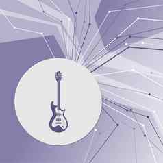电吉他图标紫色的摘要现代背景行方向房间广告