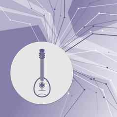 吉他音乐仪器图标紫色的摘要现代背景行方向房间广告