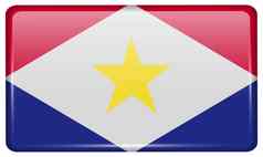 旗帜萨巴岛形式磁铁冰箱反射光