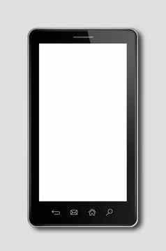 智能手机数字平板电脑模板孤立的黑暗灰色