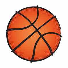 篮球球白色背景插图篮球巴尔