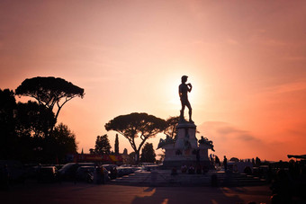 雕像大卫迈可尔安杰洛公园弗洛伦斯<strong>意大利</strong>