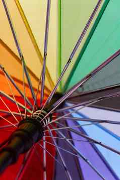 色彩斑斓的背景色彩斑斓的伞特写镜头