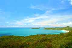 天堂地平线蓝色的海景samaesan泰国