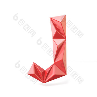 红色的现代三角<strong>字体</strong>。信