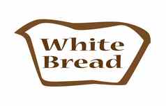 白色面包大纲图标