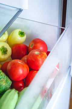 新鲜的蔬菜西红柿辣椒黄瓜西兰花南瓜