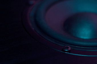 专业扬声器声系统紫色的颜色低音扬声器midbass演讲者照片晚上俱乐部大气