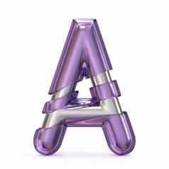 紫色的宝石金属核心字体。信