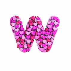 情人节信小写字母的粉红色的心字体。爱激情婚礼概念