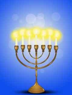 犹太人枝状大烛台光明节节日