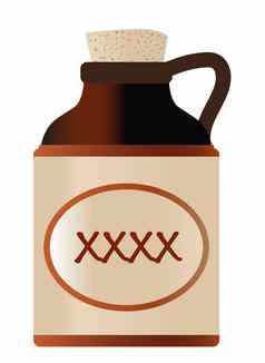 额外的强大的XXX啤酒石头瓶软木塞标志