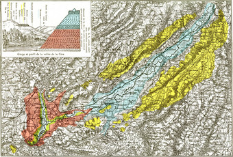 地质地图海谷<strong>底线</strong>中间谷问